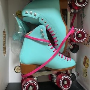 Brand new Beach Bunny Roller Skates in Blue Sky